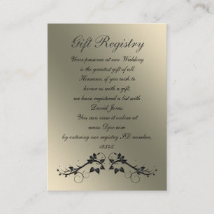 black  Gift registry  Cards