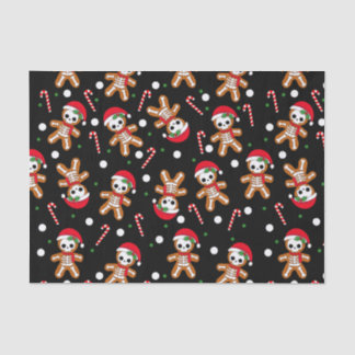 Black Gingerbread Skeleton Tissue Paper