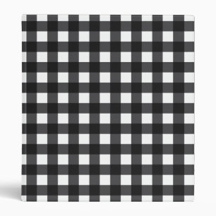 Black Gingham Binder