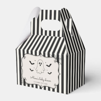 Black Gingham Ghost Halloween Favor Box