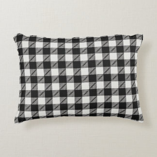 Black gingham pillow