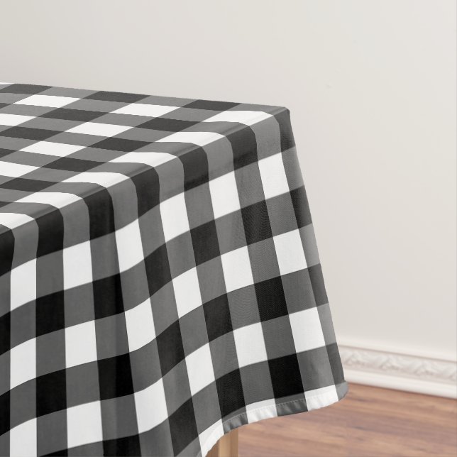 Black Gingham Tablecloth (In Situ)