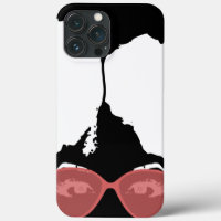 black Girl Big Afro Pink Sunglasses