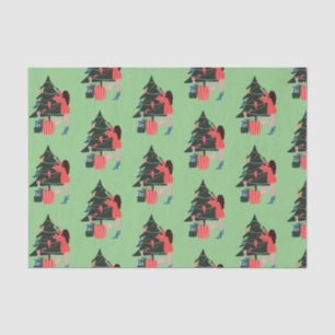 Black Girl Christmas Magic Wrapping Paper