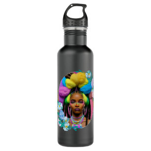 Black Girl Easter Magic Brown Skin Girls Spring Ea 710 Ml Water Bottle