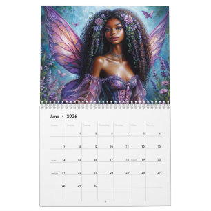 Black Girl Fairy Artwork Calendar