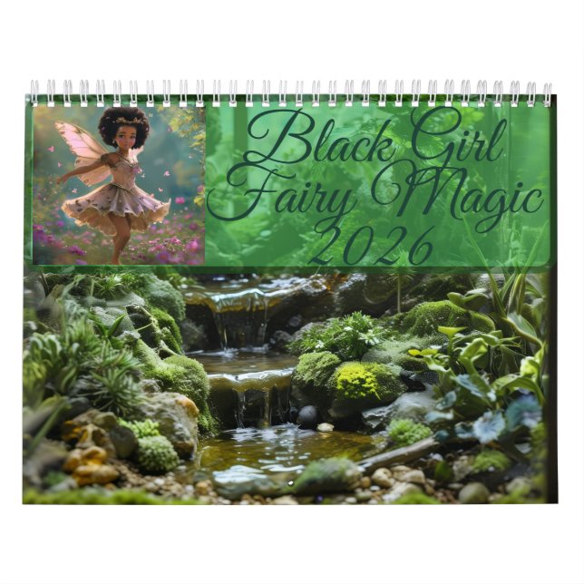 Black Girl Fairy Magic 2026 Calendar (Cover)