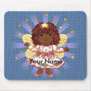 Black Girl Fairy Mouse Pad