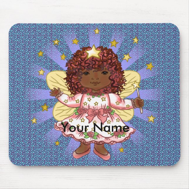 Black Girl Fairy Mouse Pad (Front)