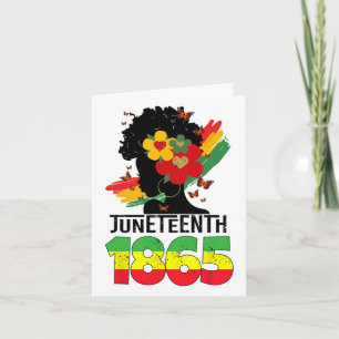 Black Girl Juneteenth 1865 Kids Toddlers Celebrati Card