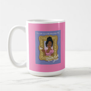 Black Girl Loves Mug in purple with Pink BG