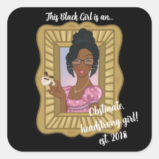 Black Girl Loves Obstiner Headstrong Sticker