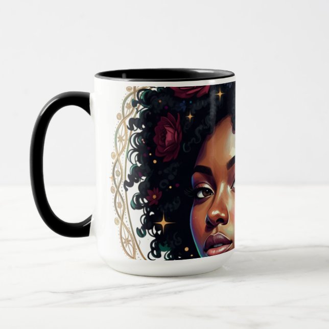 Black Girl Magic Afro Diva Mug (Left)