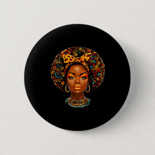 Black Girl Magic Afro Melanin Queen African Americ 2 Inch Round Button