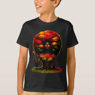Black girl magic afro melanin queen african T-Shirt