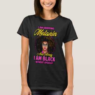 Black Girl Magic Afro Woman Honey Drip Hot Pink Su T-Shirt