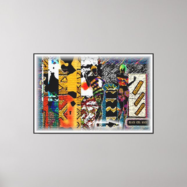 Black Girl Magic: Afrocentric Elegance on Canvas (Front)