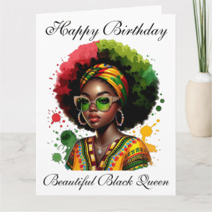 Black Girl Magic Birthday Sista Melanin Woman Card