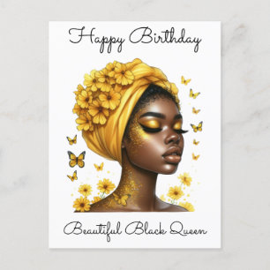 Black Girl Magic Birthday Sista Melanin Woman Holiday Postcard