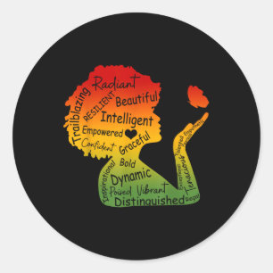 Black Girl Magic Black History Juneteenth Women  Classic Round Sticker