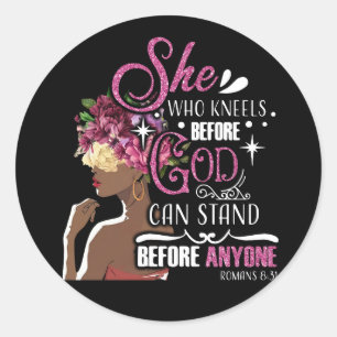 Black Girl Magic Classic Round Sticker