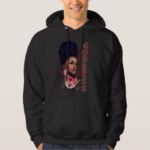 Black Girl Magic Goddess Afro Girl Faith God Stron Hoodie