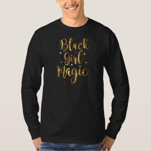 Black Girl Magic Gold Raglan T-Shirt