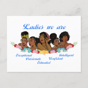 Black girl magic, melanin poppin, sista, brown ski holiday postcard