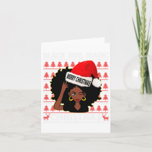 Black Girl Magic Merry Christmas African American Card