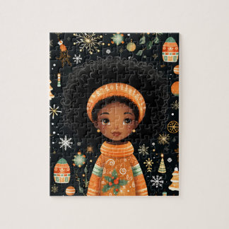 Black Girl Magic Noël Puzzle pour enfants