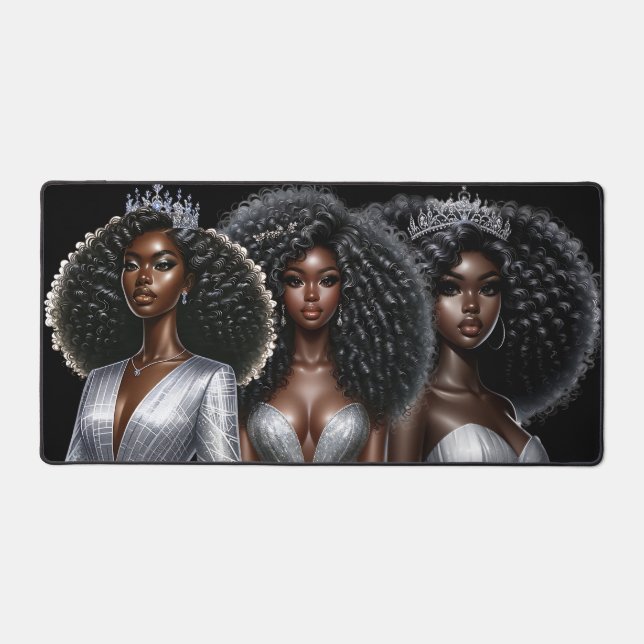 Black girl magie reine melanin femme sista queens (Recto)