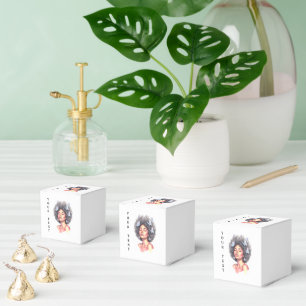 Black Girl Pastel Minimalistic Butterfly Custom Favor Box