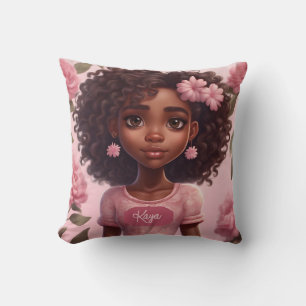 Black Girl Pillow Personalized