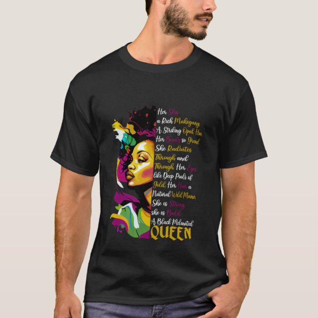 Black Girl Poems From The Heart Cute African Ameri T-Shirt (Front)