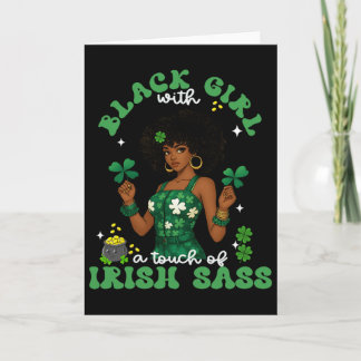 Black Girl With Irish S St. Patrick's Day Irish Pr Card