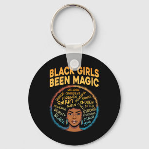 Black Girls Been Magic Black History Melanin Afric Keychain