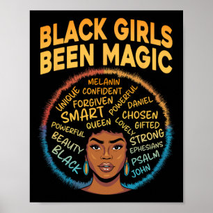 Black Girls Been Magic Black History Melanin Afric Poster