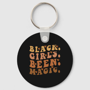 Black Girls Been Magic Melanin Afro American Histo Keychain