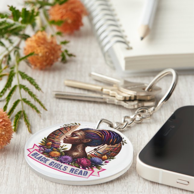 Black Girls Read Customable Logo Porte - clé (Devant droit)