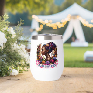 Black Girls Read Logo Wine Tumbler
