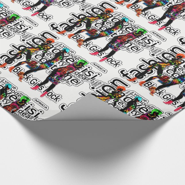 Black Girls Rock Wrapping Paper (Corner)