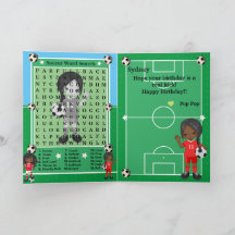 Black Girls Soccer Word Search Happy Birthday