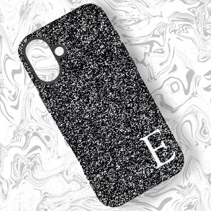 Black Girly Printed Glitter Stylish and Cute  iPhone 16 Plus Case