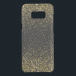 Black & Glam Gold Glitter Confetti Design 01 Uncommon Samsung Galaxy S8 Plus Case<br><div class="desc">Elegant modern glam gold glitter confetti design 01 on changeable black colour background</div>