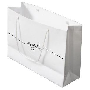 Black Glam Signature Name Large Gift Bag