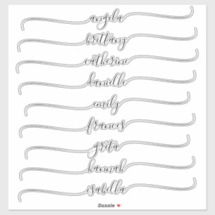 Black Glam Signature Names with Long Swashes