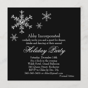 Black Glamourous Holiday Party Invitation (corp)