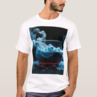 Black & Glass Tha Smoke Abstract Modern T-Shirt