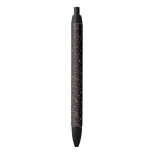Black glitter black ink pen