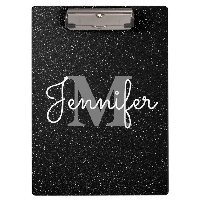 Black Glitter Clipboard (Front)